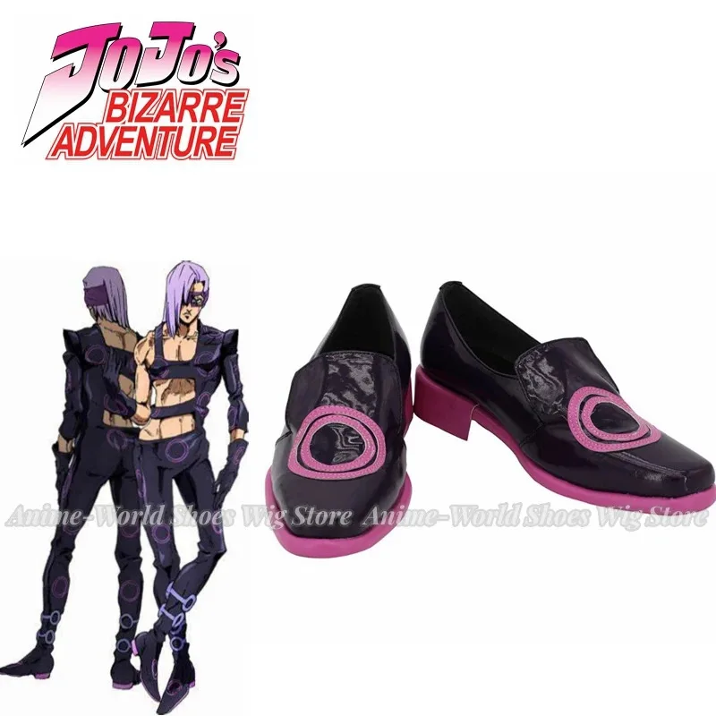 

Vento Aureo Melone Shoes Cosplay Melone Cosplay Boots Black Shoes Custom Made Any Size