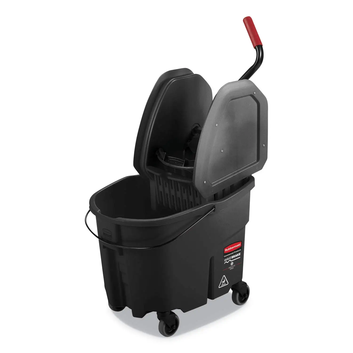 WaveBrake 35QT Down-Press Mop Bucket, Black
