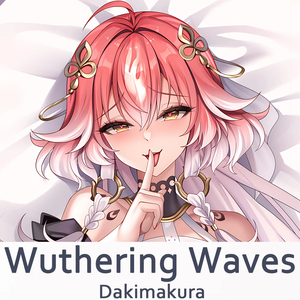 WutheringWaves funda de almohada de 2 vías, cubierta de cojín de cuerpo de Anime, Chang Li, Dakimakura