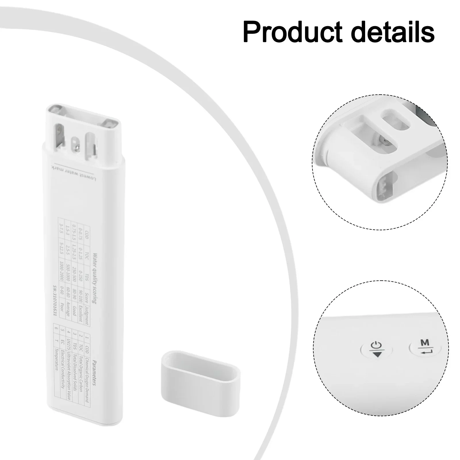 

For Home Use For Professional Use White Water Quality Test Pen Temperature Detector Battery Operated Easy To Use