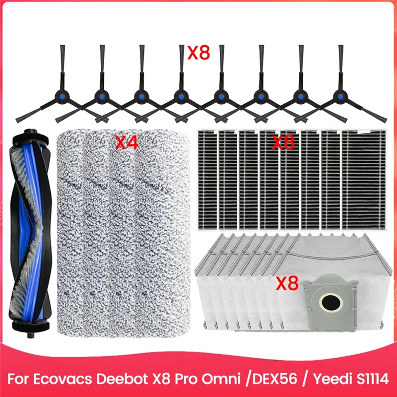 A74X-Vacuum Cleaner Replacement Parts Forecovacs Deebot X8 Pro Omni /DEX56 Foryeedi S1114 Vacuum Cleaner Parts