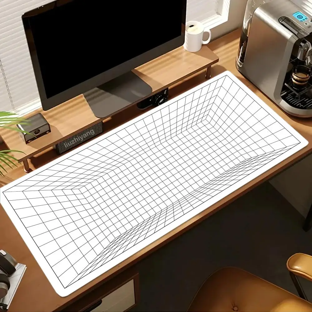 شبكة ثلاثية الأبعاد الفضاء ماوس الوسادة كبيرة الكمبيوتر مكتب ألعاب الجدول حصيرة XXL المطاط المضادة للانزلاق مخيط حافة لوحة المفاتيح الحصير منصات مكتب طويلة