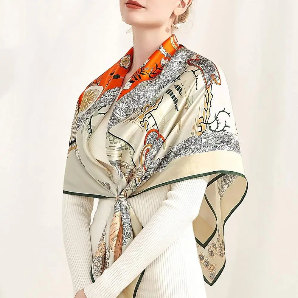 Lenços luxuosos 100% seda em tamanhos extra e XX-grandes