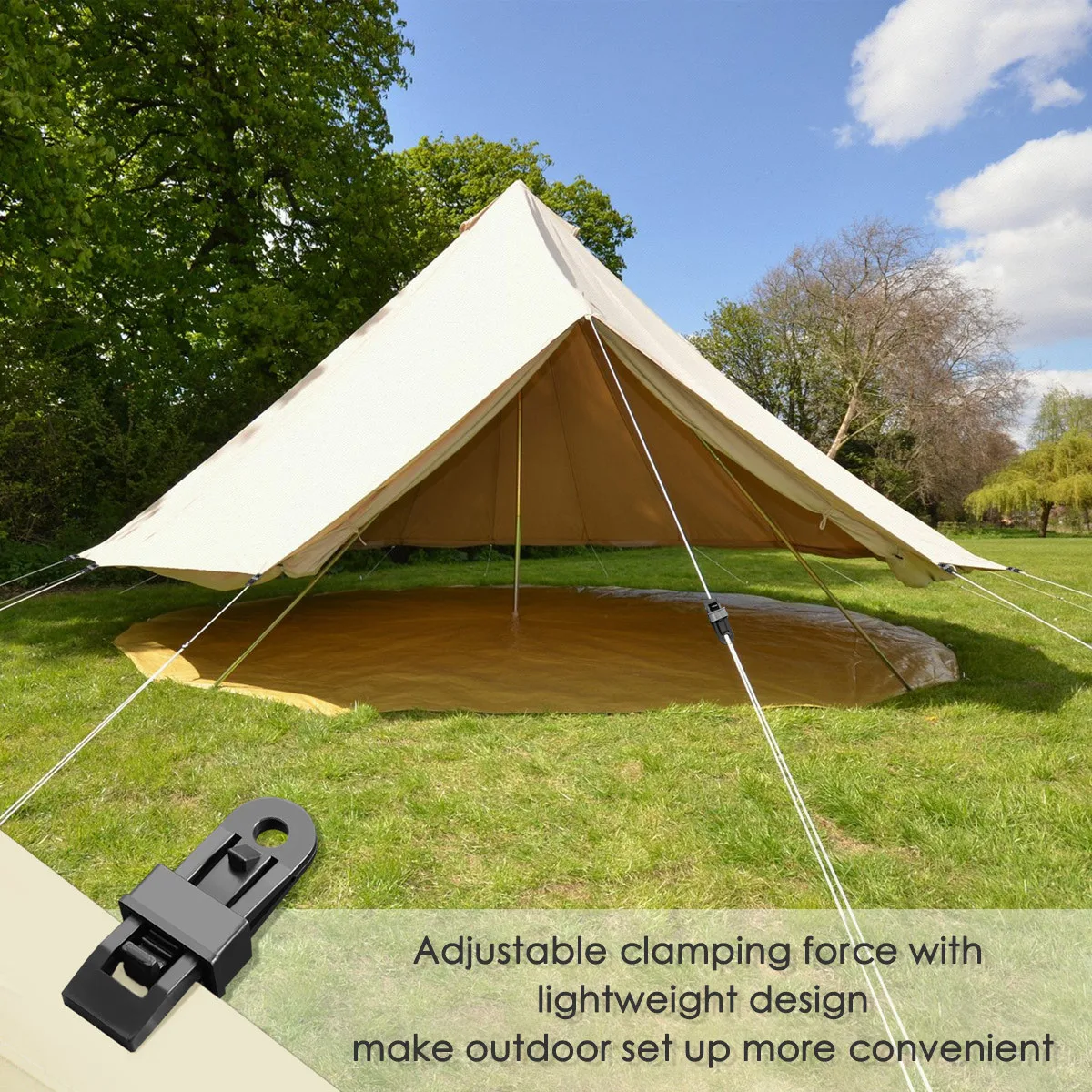 

25Pcs Tent Clamp Durable Practical Use Tarp Clamp Tarp Shelter Canopy Grill Cover Plant Covers Outdoor Tent Clip Set