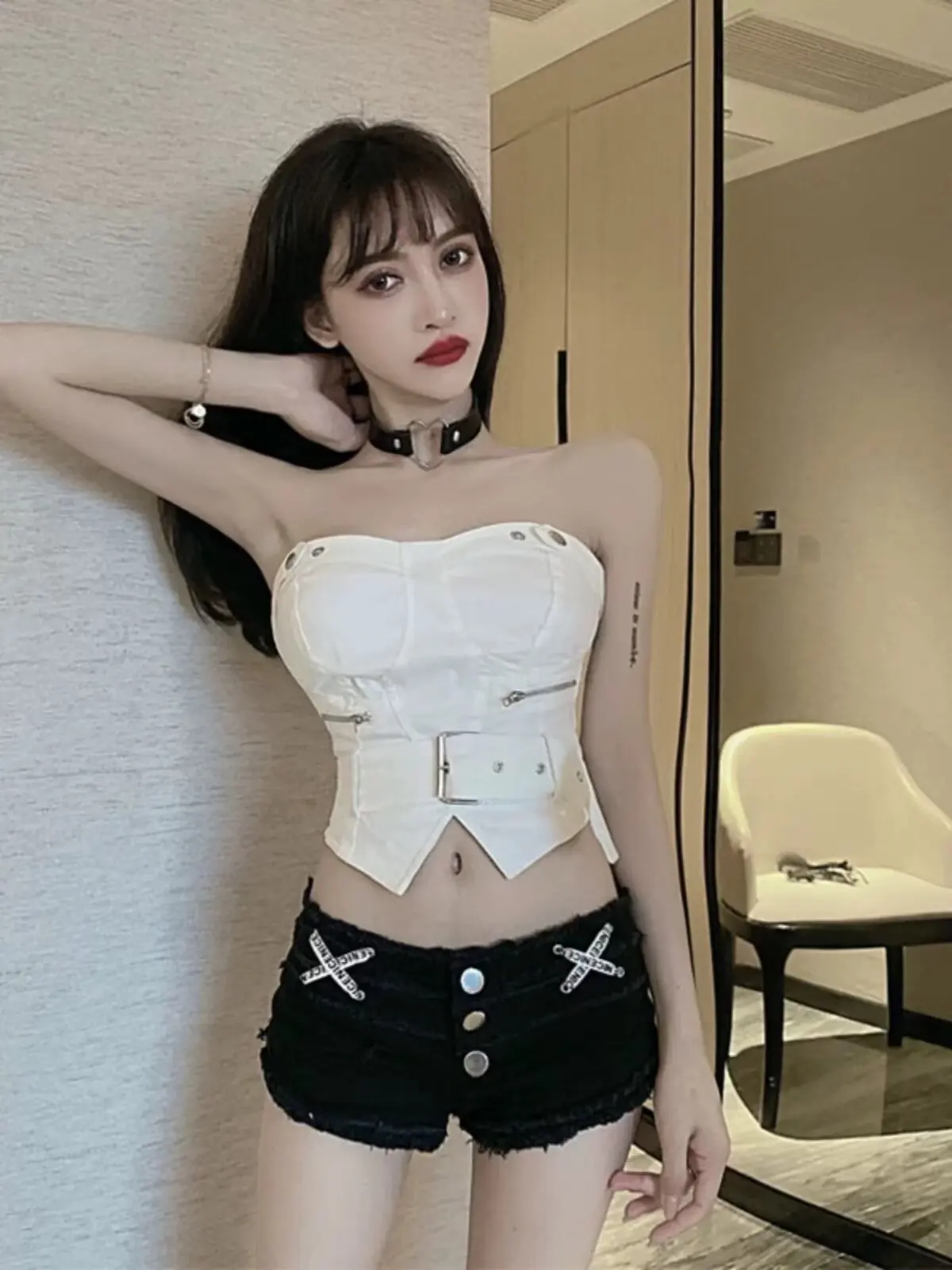 กางเกงยีนส์สตรี Baggy กางเกงขาสั้นผู้หญิง DENIM กางเกงผู้หญิง Coquette ฤดูร้อนเสื้อผ้าขนาดใหญ่ Jorts Y2k กางเกงยีนส์ยกก้นเสื้อผ้า