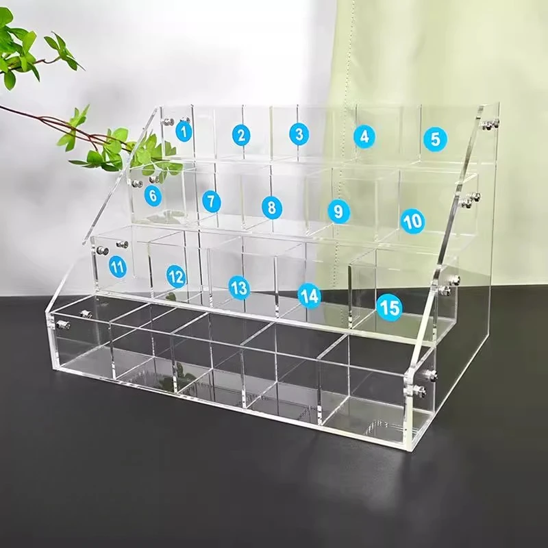 

Акриловая полка-органайзер для лекарств, многоуровневая полка для хранения таблеток, съемная коробка для демонстрации лекарств, прочный настольный поднос для аптеки