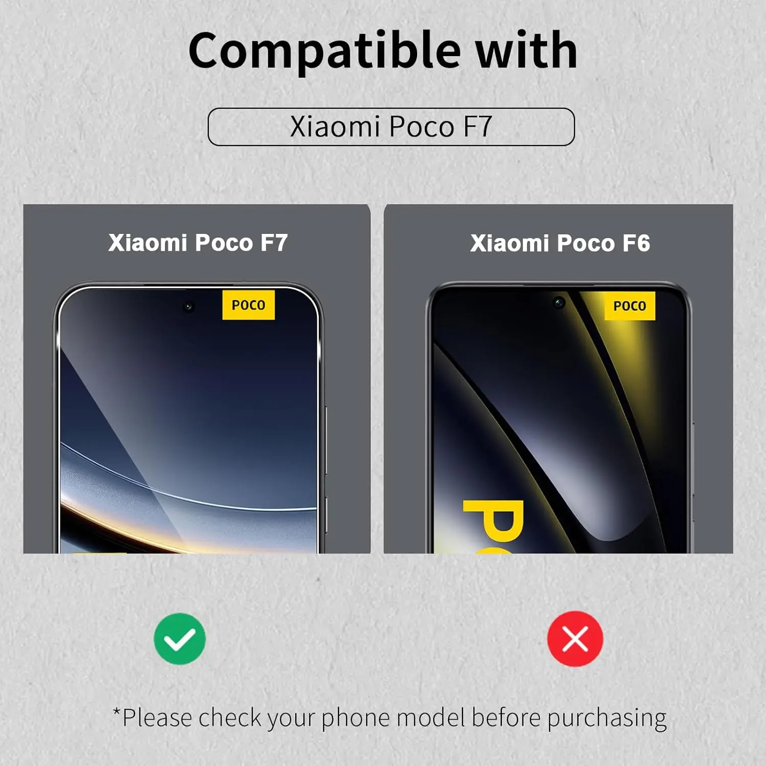 2/4 قطعة واقي شاشة عالي الدقة لهاتف Xiaomi POCO F7/F7 pro من الزجاج المقسى