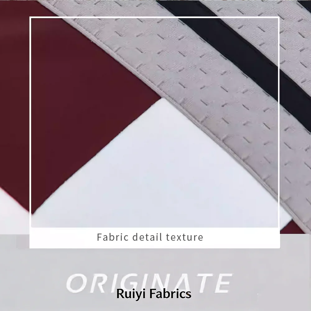 RUIYI Modern Nordic Style Patchwork PU Leather Pillowcase Embossed Tech Fabric Decorative Cushion Cover For Home De
