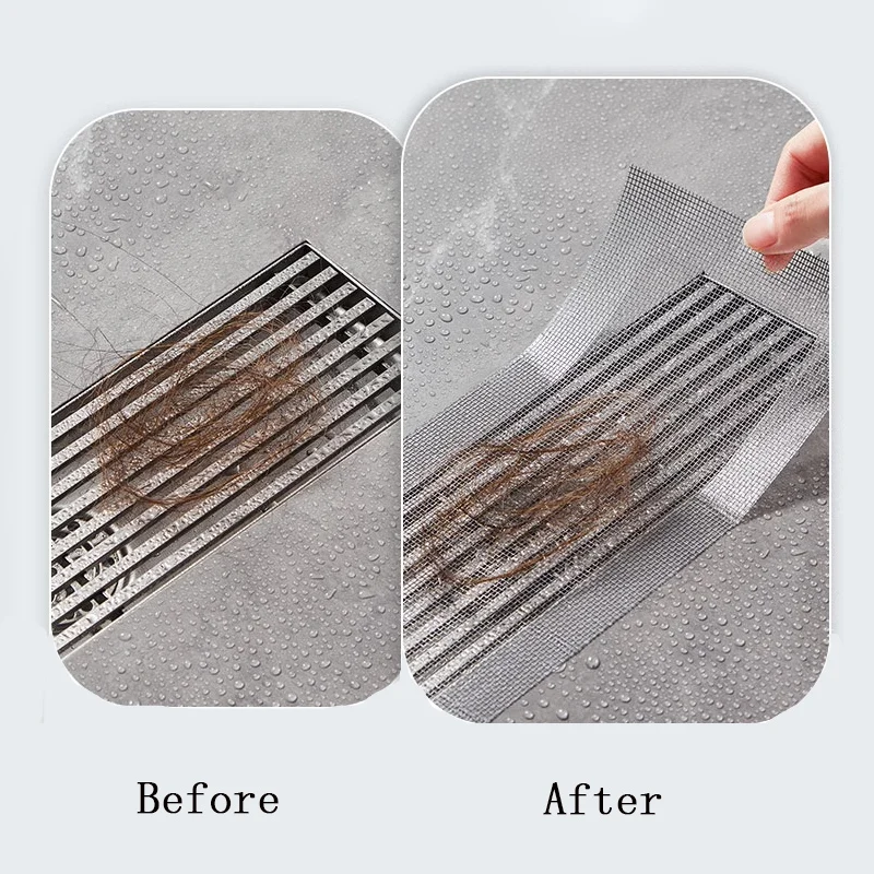 4/5/10m Strainer Kitchen Sink Sewer Outfall Stopper Bathroom Mesh Stickers Disposable Cuttable Shower Floor Drain Filter