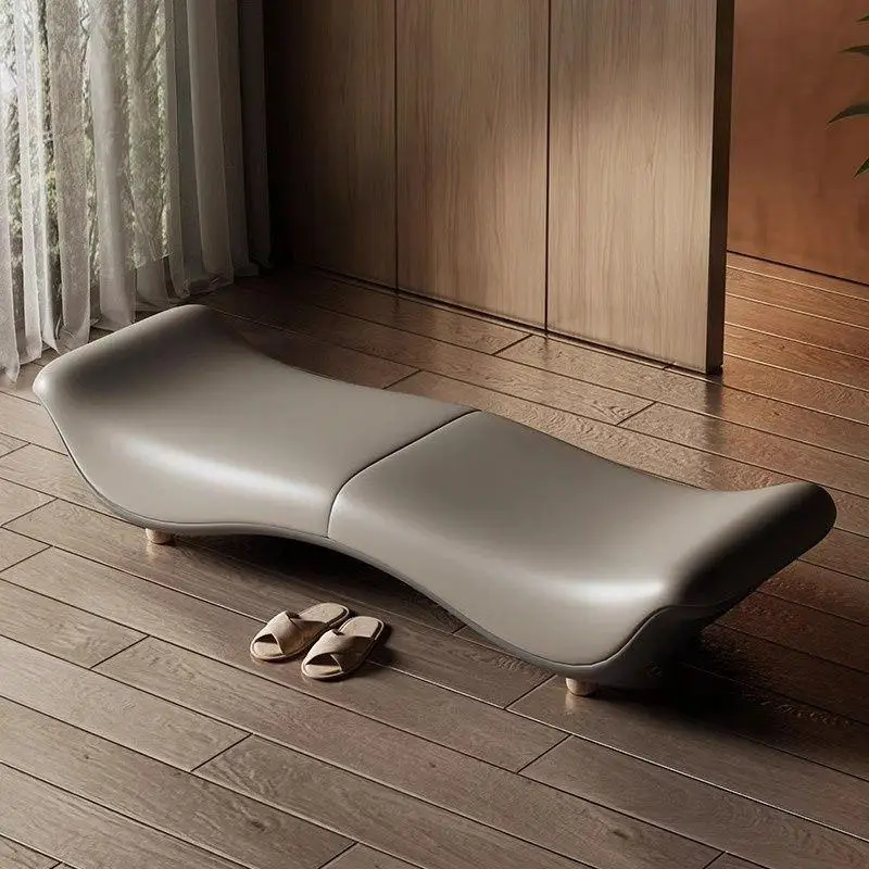 Bedside stool Bedroom Coat rack Shoe changing stool Master bedroom Bedside sofa Leather stool Modern simple living room Long