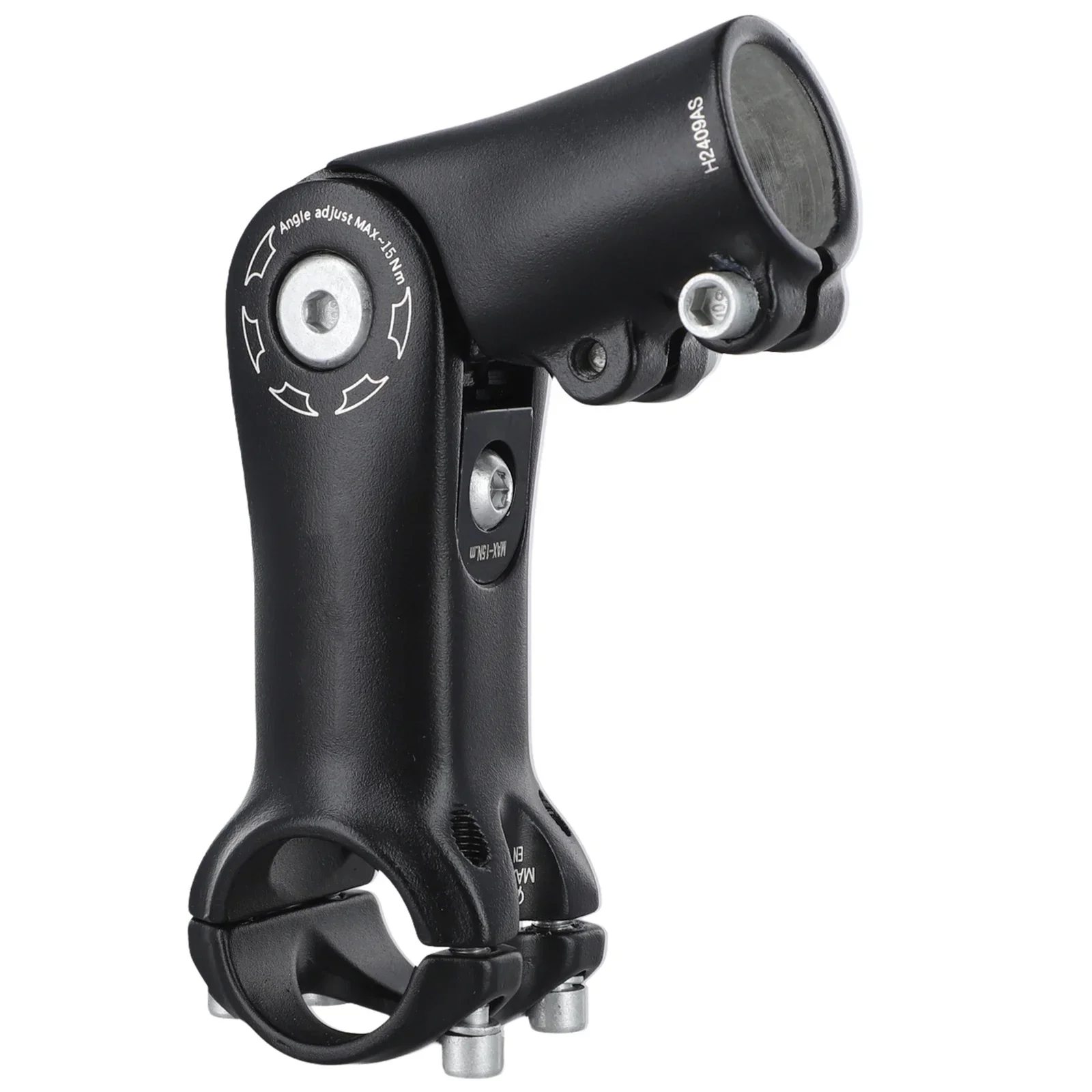 

Bicycle Stem with a Unique Triple Screw Design Adjusting from 0 to 90 Degrees Ideal for Various Handlebar Sizes