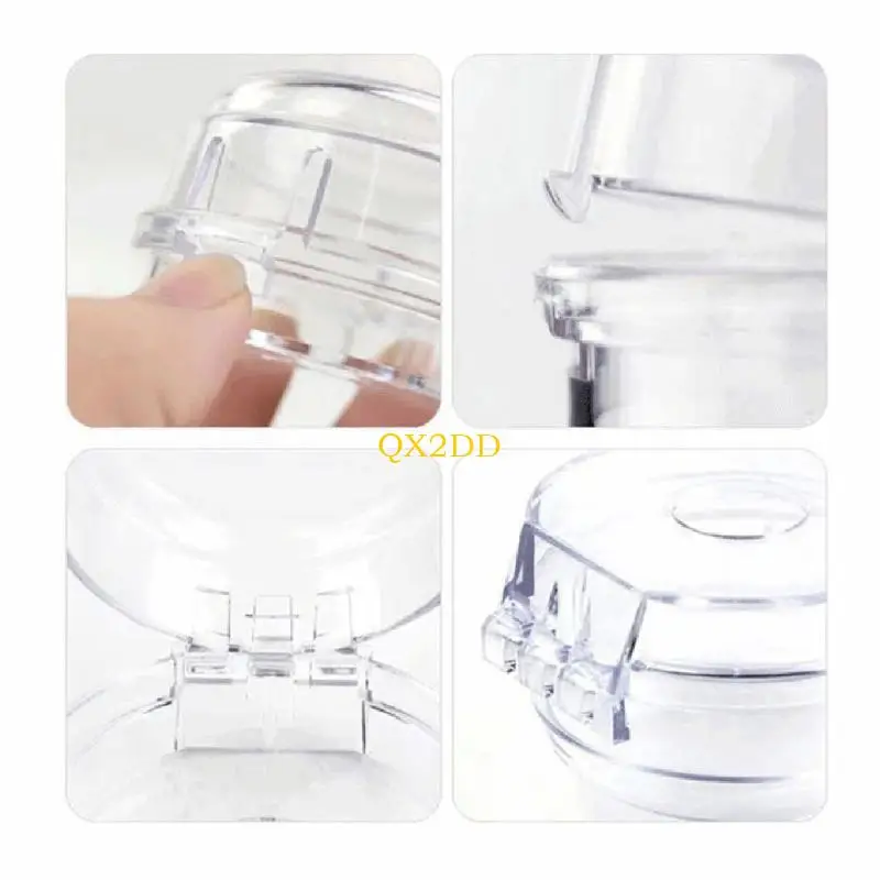 QX2D 6 قطع مقبض موقد غاز يغطي سلامة الطفل قفل الفرن غطاء أداة حماية الطفل الرضع