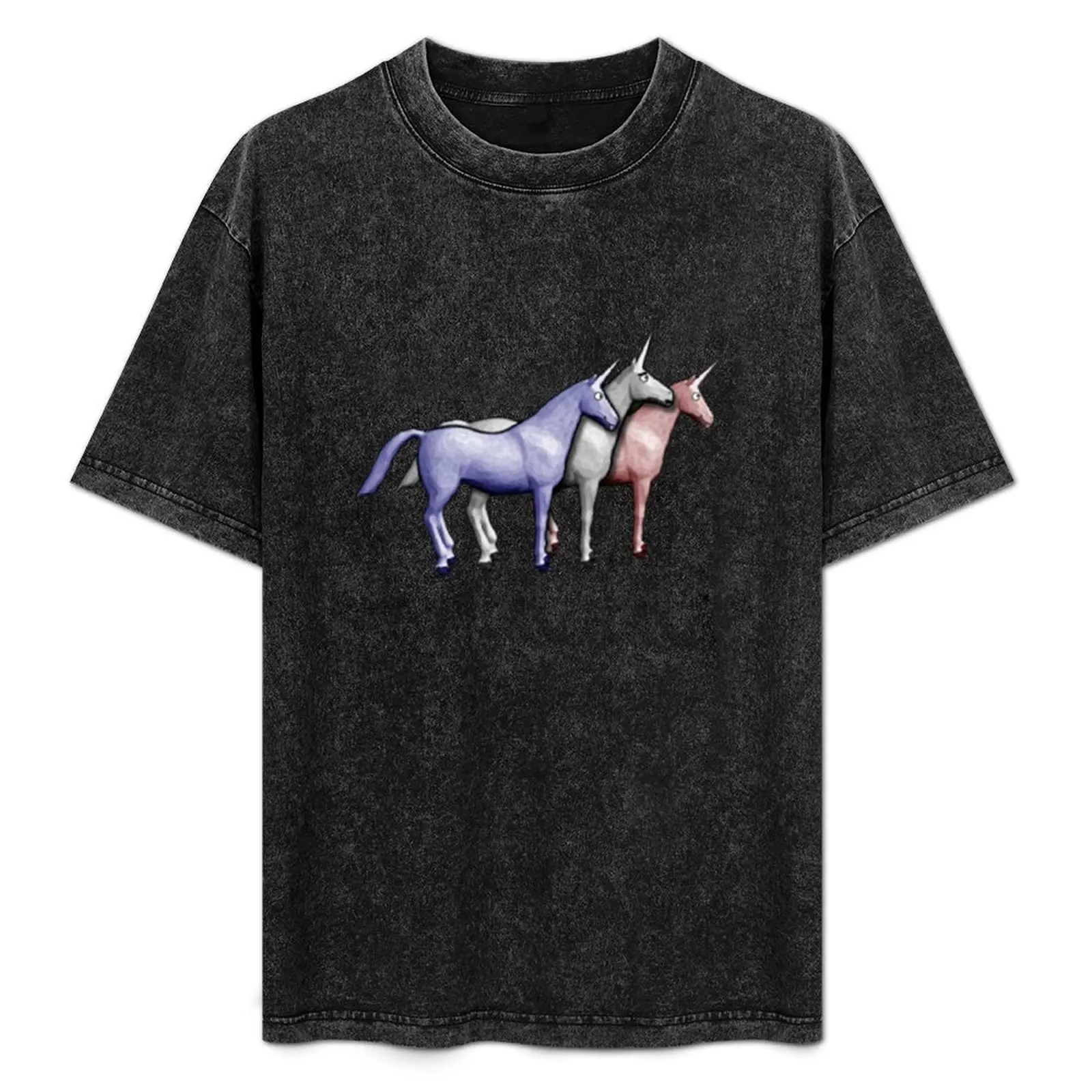 

Charlie the Unicorn Sticker T-Shirt Fashion Letter Print T-Shirt