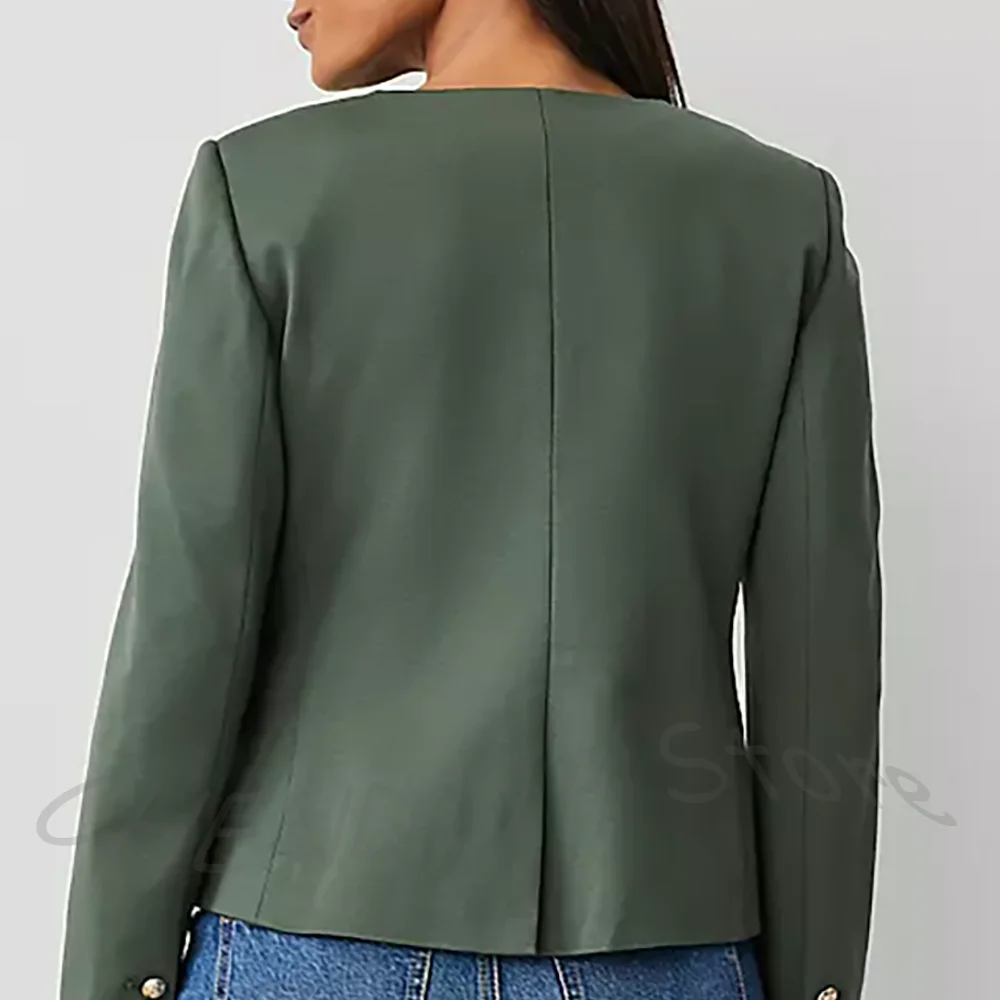 Classic O-Neck Women‘s Pants Suit Slim Fitted Modern Female Work Business Outfit Single Breasted Fashion Party Outfit Set