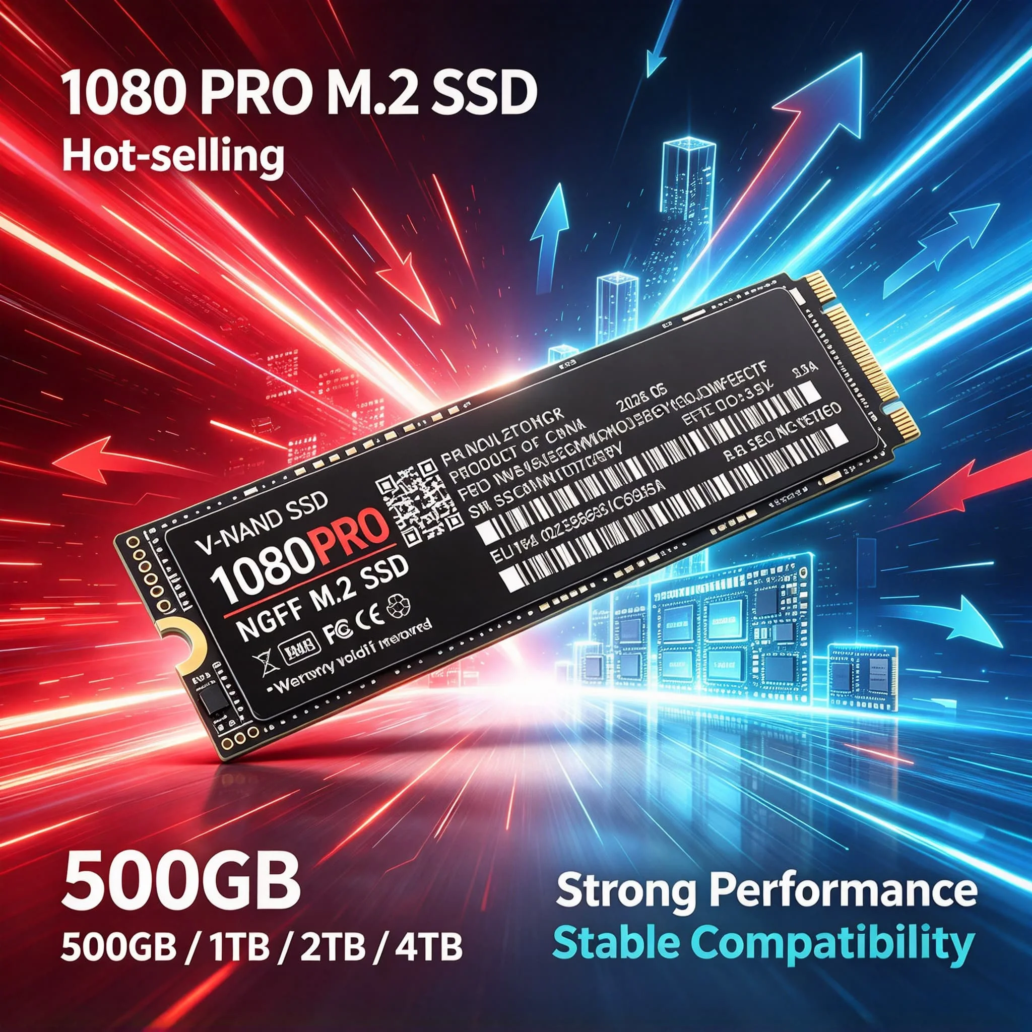 NGFF SSD 1080PRO M2 SATA3 Inside Solid State Drive 4TB 2TB 500GB 1TB Laptop Desktop Computer Fast Internal Hard Disk PC