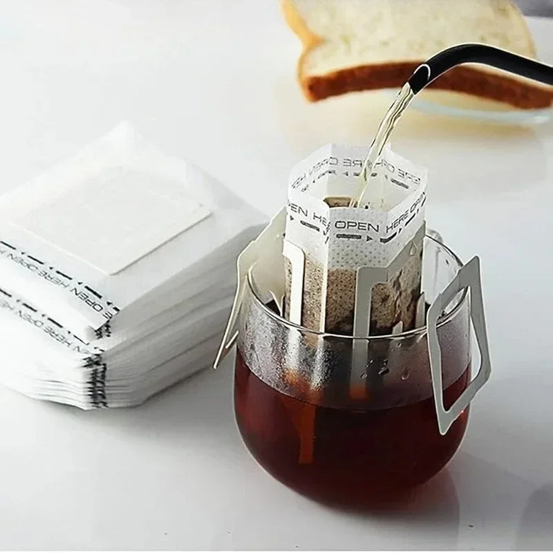 50-200PC Eco Friendly Biodegradable Fast Flow Coffee Filters Disposable Drip Brewing Bags for Home Office Travel Tea and Coffee