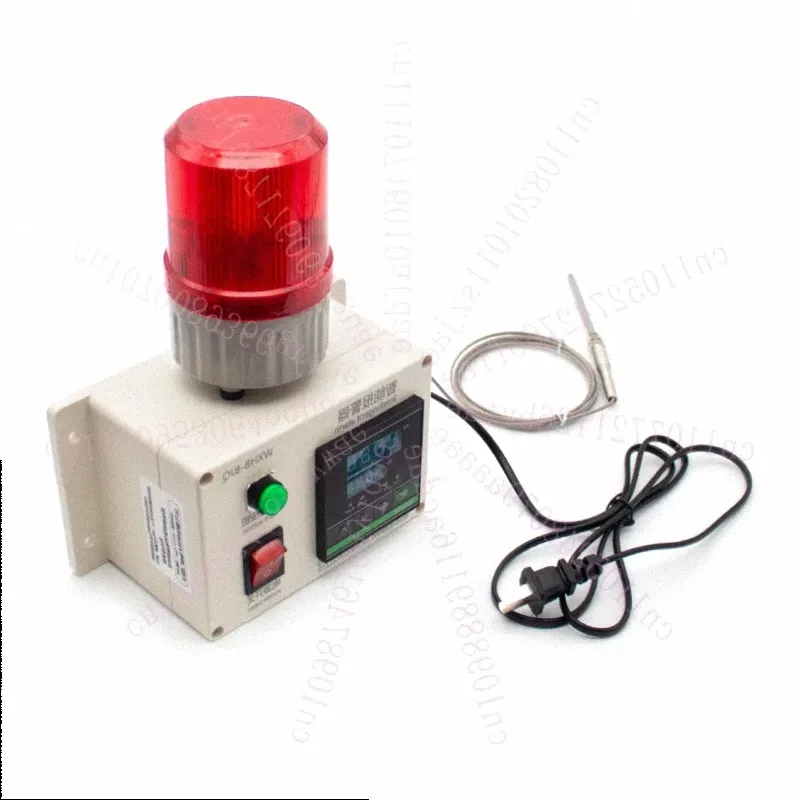 AC 220V Temperature Alarm High Low Alert 110dB 0.1℃ Accuracy for Kitchen Cold Storage Farm Greenhouse 0-400℃