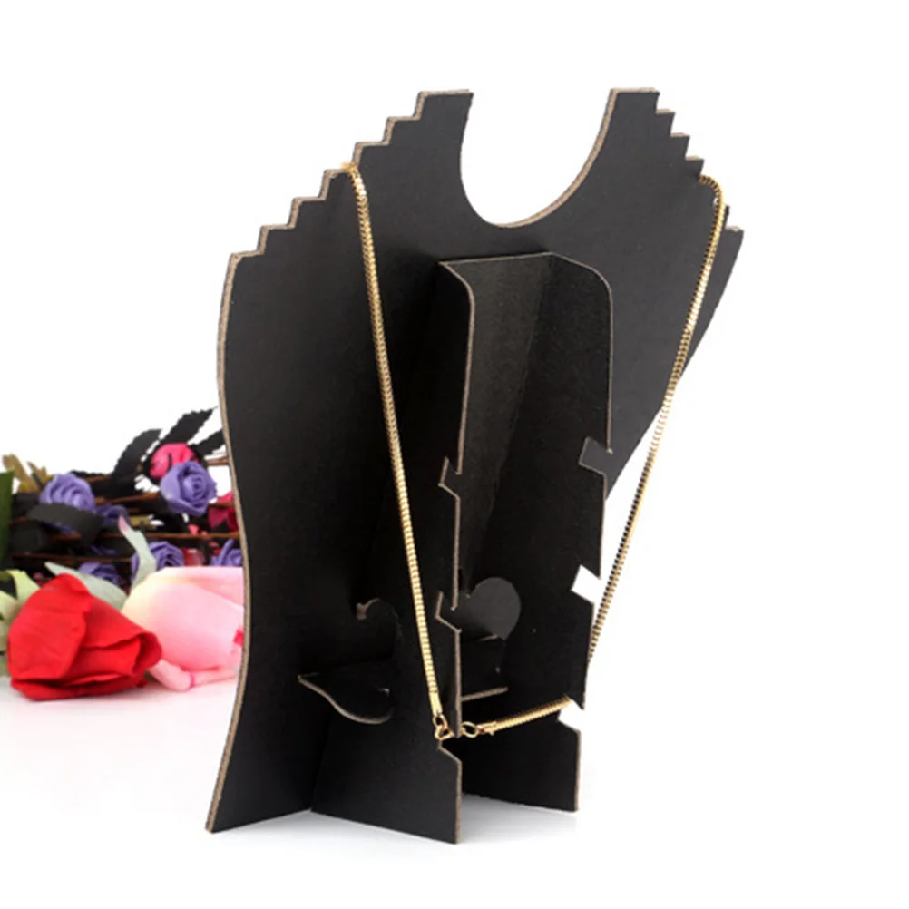 

Necklace Display Board Bust Black Fabric Necklace Bracelet Display Jewelry Organizer Storage Holder Pendant Shelf