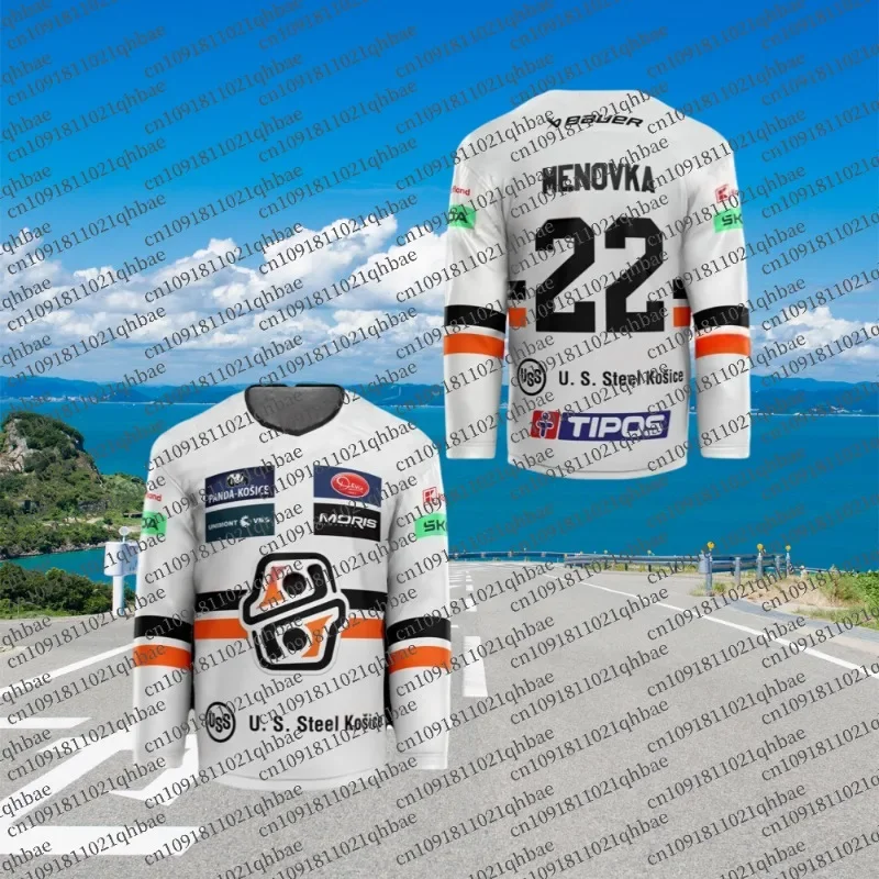 24/25 HC Košice Tipos Extraliga EHL Czechoslovakia Ice Hockey Jersey Dres Authentic Team Sports 3D Printed Long Sleeve Adult/KID