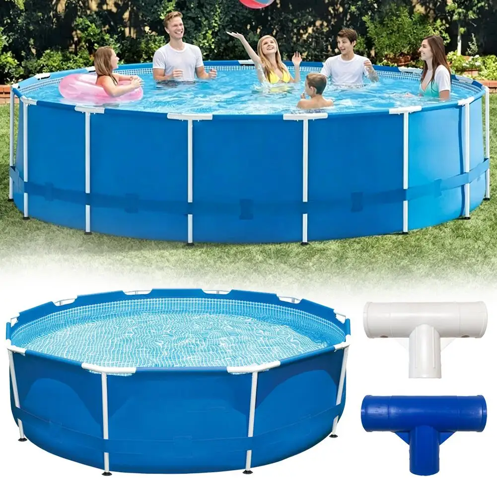1/2/4PCS Rust Resistant Round Swimming Pool Frame T Joint Plastic Pipe Connector Replacement Fitting Pool Repair Accessory