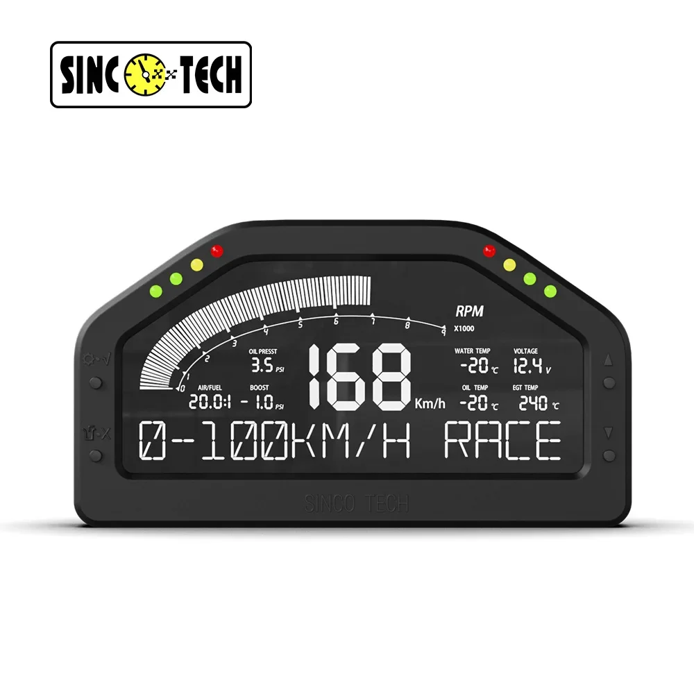 QSF SINCOTECH Modified Car Universal True Color LCD Multi Interface Screen Touch Screen Multifunctional Racing Instrument DO909