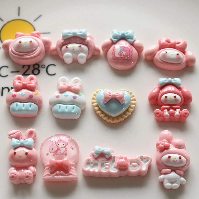 

Sanrio Kawaii Anima My Melody Diy Resin Accessories Cute Sweet Cartoon Three-Dimensional Patch Decoration Lovely Gifts for Girls