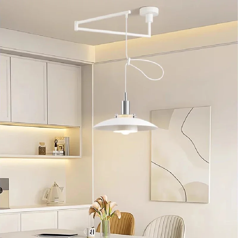 Hot Selling Chandelier Minimalist Modern Extendable Rotating Long Pole Lamp Folding Swing Arm Chandelier Indoor Lighting