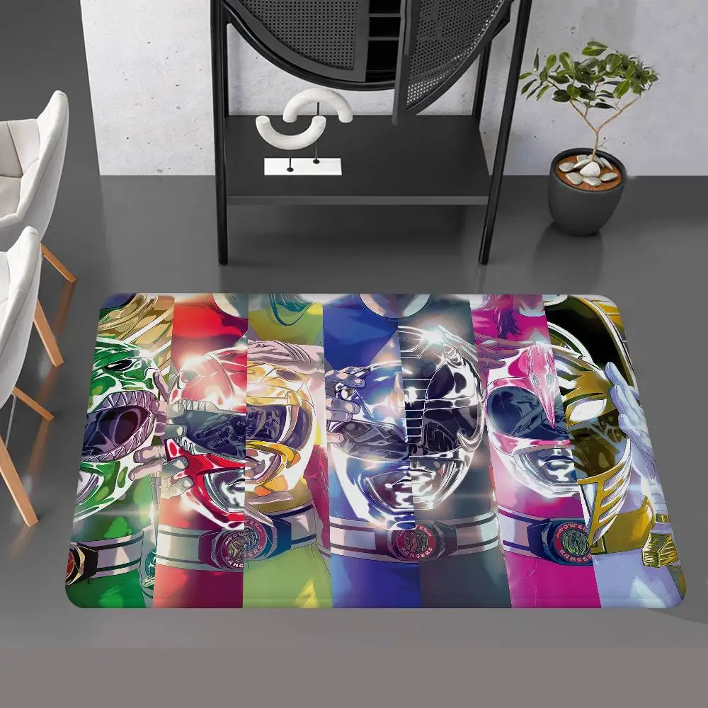 Movie Mighty Morphin Power Rangers Floor Mat INS Style Soft Bedroom Floor House Laundry Room Mat Anti-skid Household Carpets