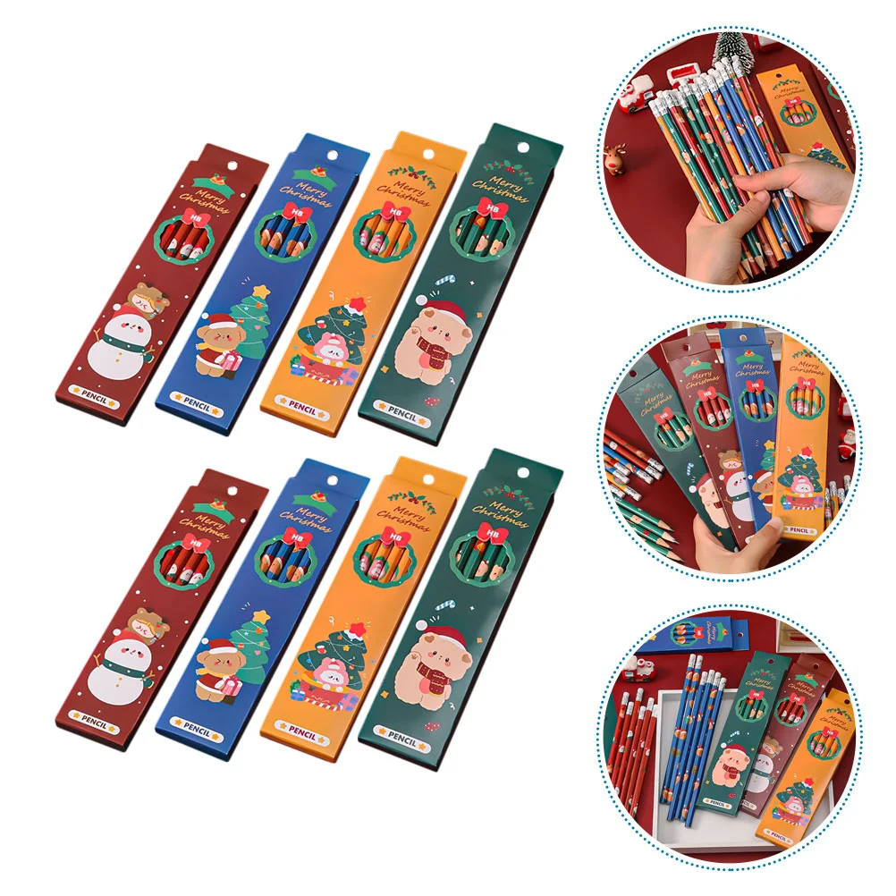 

Christmas Pencil Game Prizes Painting Students Children Practical Supplies Drawing Gift Pencils