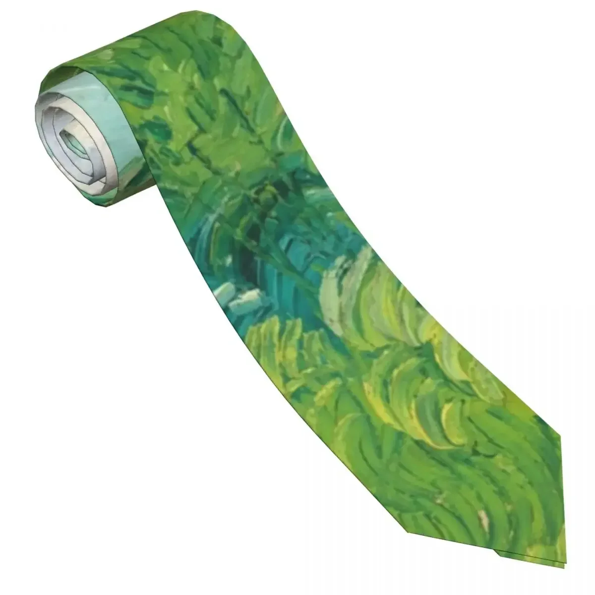 Men's Tie Green Wheat Fields Neck Ties Vincent Van Gogh Casual Collar Tie Daily Wear Party Quality Necktie Accessories