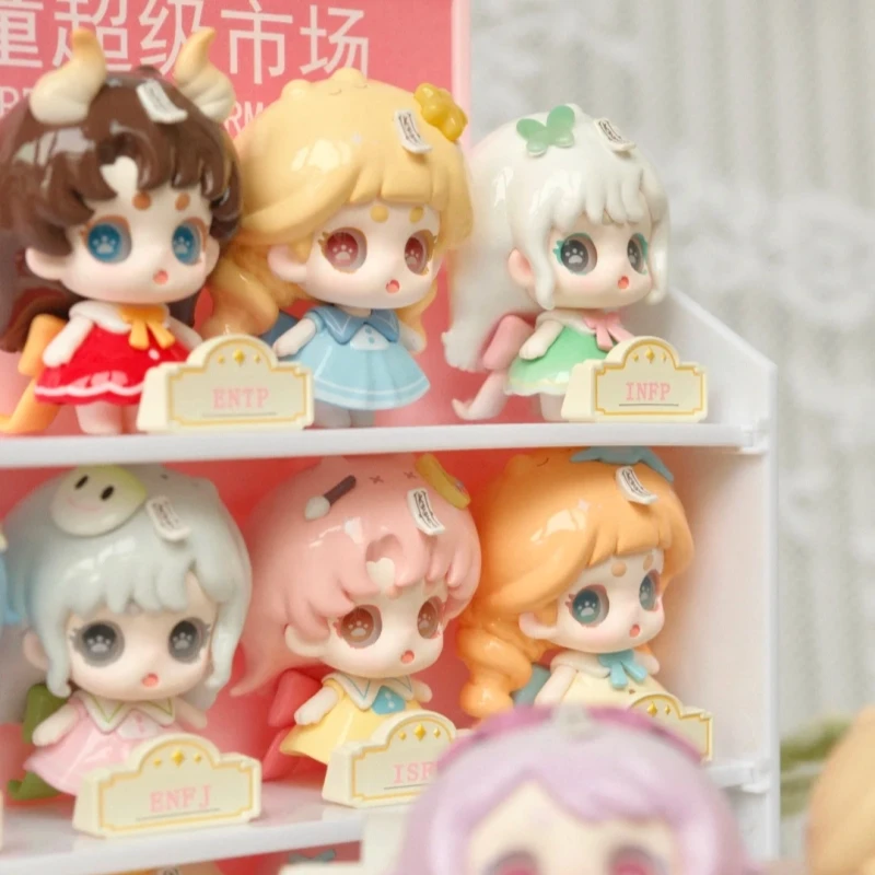 Nieuwe Keeno Mbti Leuke Vrienden Serie Mini Blind Box Kawaii Model Leuke Kleine Tafelblad Ornamenten Die Worden Verzameld Als Geschenken