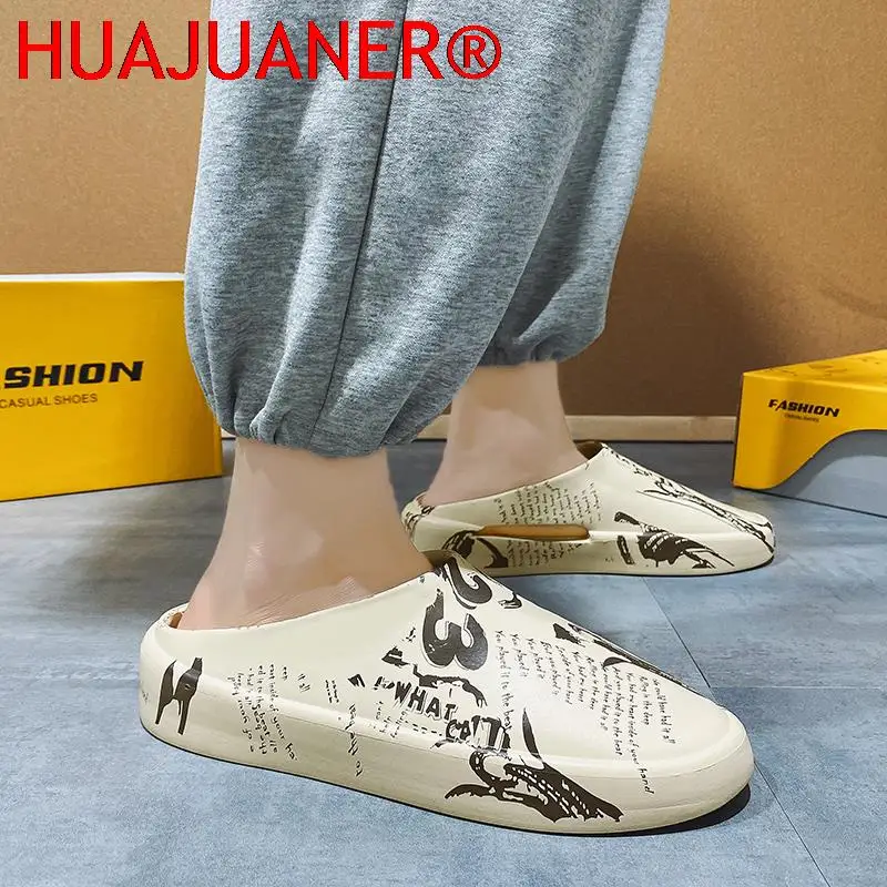 Summer Hot Sale New Men Slippers Flip Flops Man Beach Shoes Fashion Lightweight Cool Outdoor Half Drag For Men Sandalias Hombre