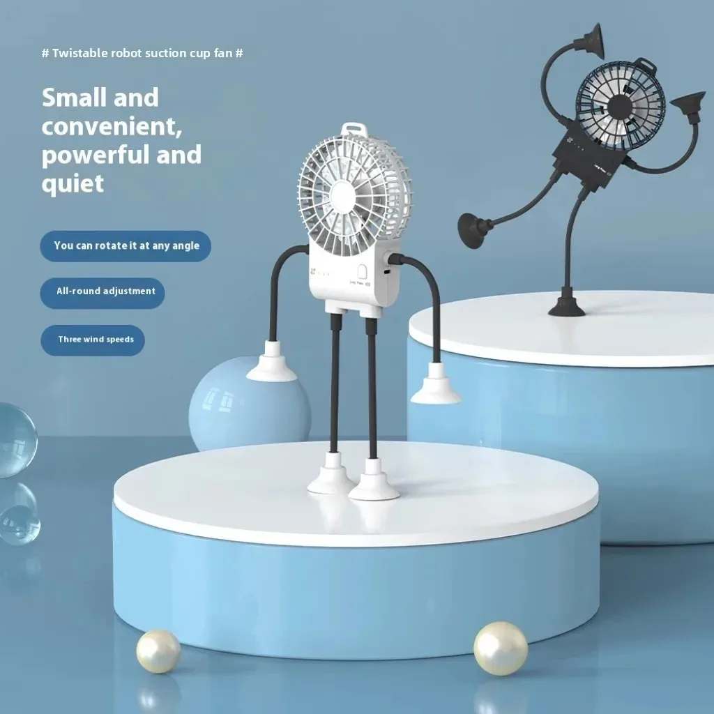 

Новый вентилятор Octopus на присоске, мини-офисный настольный общежитие, кухня, универсальный вентилятор, бесшумный USB-вентилятор