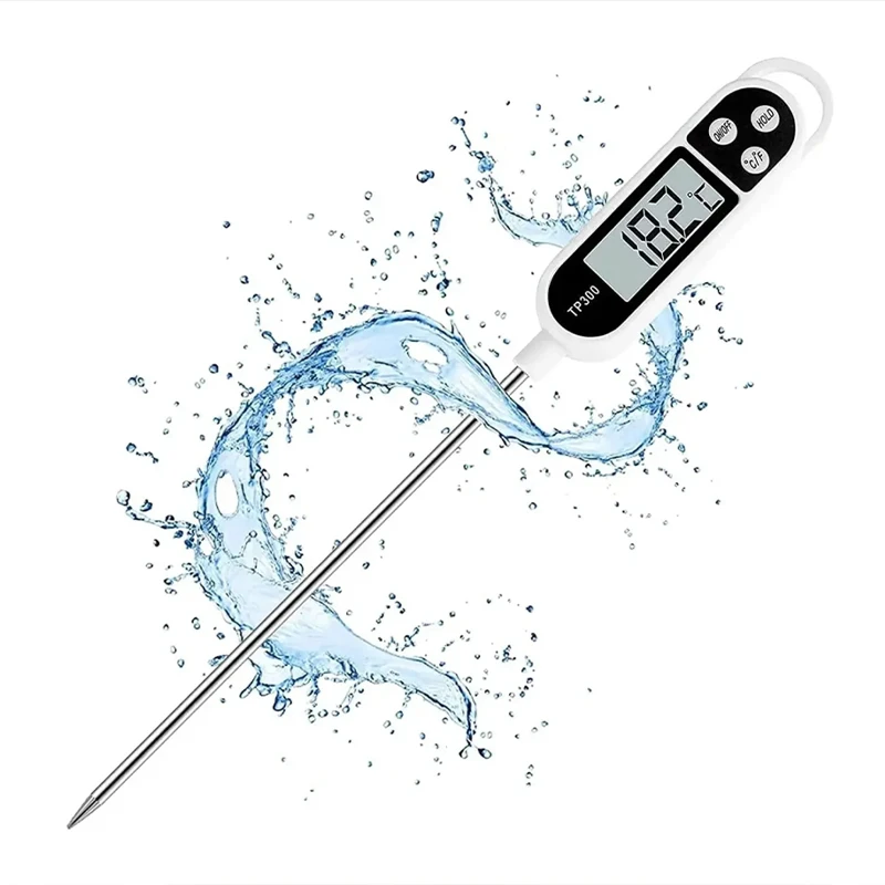 مسبار درجة الحرارة للطبخ والشواء والطعام والحلوى والحليب والماء ومقياس حرارة اللحوم الرقمي وشاشة LCD للقراءة الفورية #4
