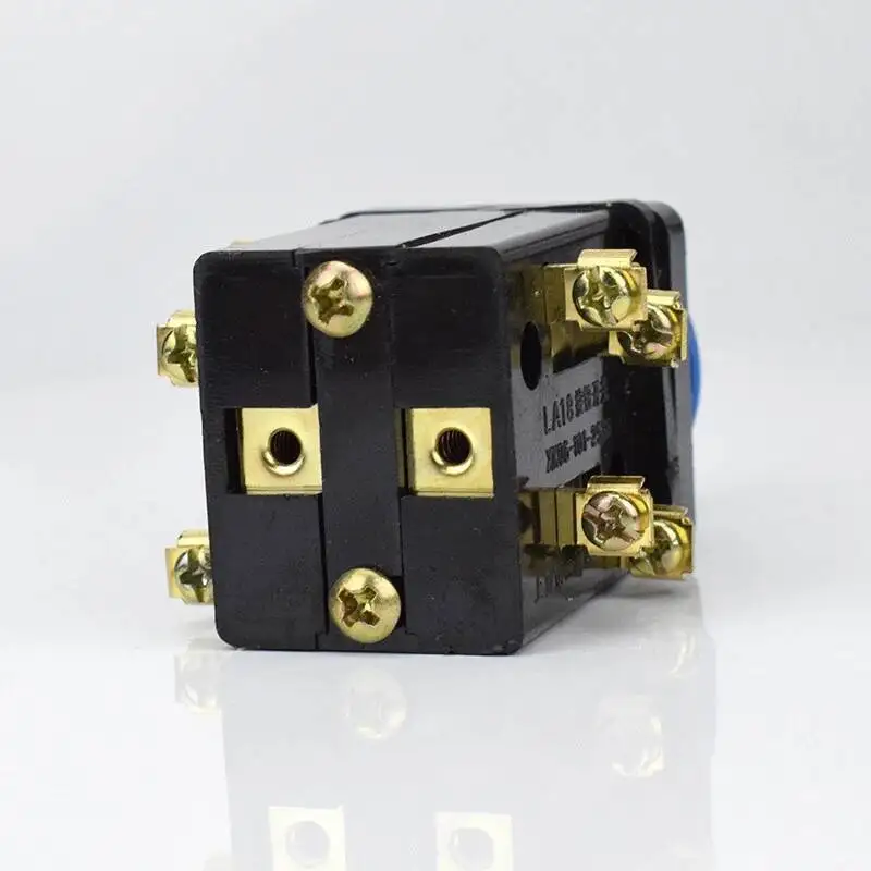 2개/세트 2NO2NC 셀렉터 스위치 LA18-22X/2 2단계 LA18-22X/3 3단계 로터리 푸시 노브 버튼 스위치 AC 380V 5A