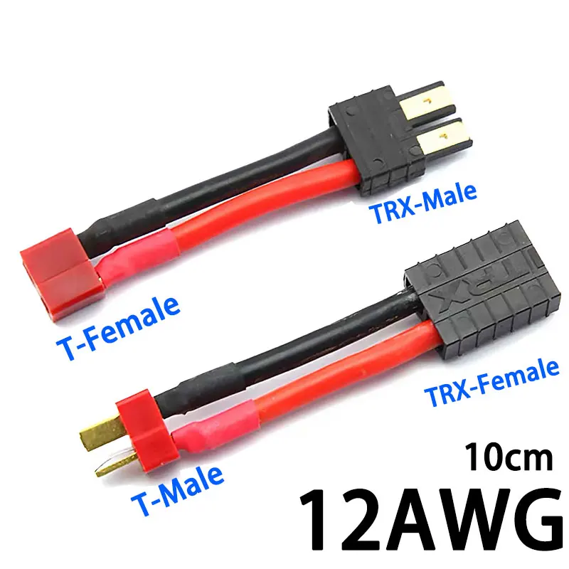 

1PCS T plug Deans Female / Male to TRX Male Female Adapter Connector For RC Car Battery Accessories