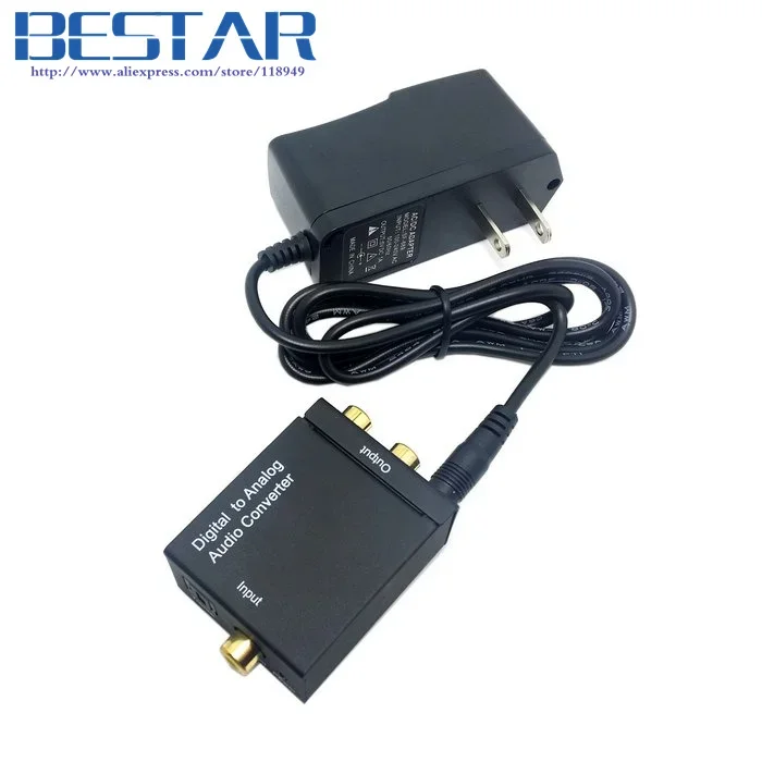 محول الصوت الرقمي SPDIF المحوري RCA والبصري Toslink Digital إلى التناظري L/R