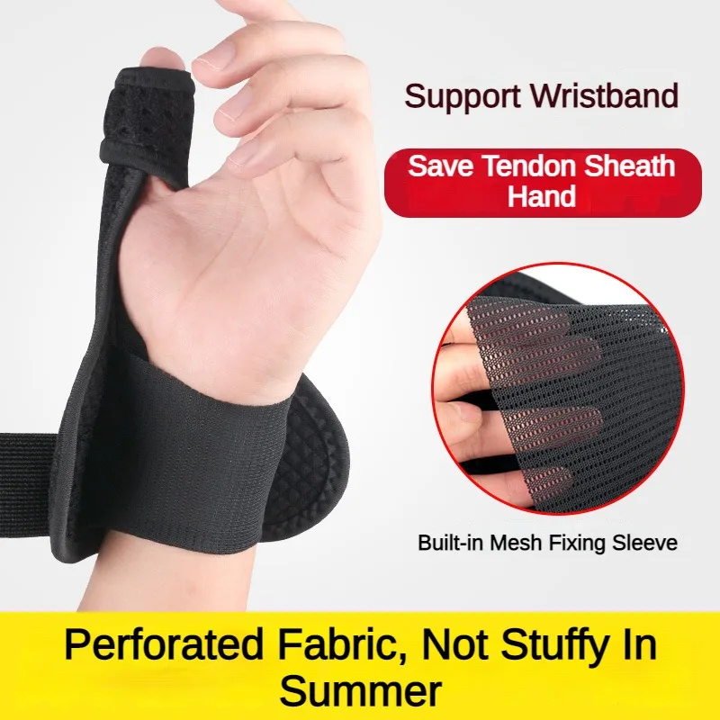 Wrist Protection, Wrist Sprain, Fracture, Tendon Sheath, Adjustable Steel Bar Support, Mesh Breathable Hand Protection for Thumb