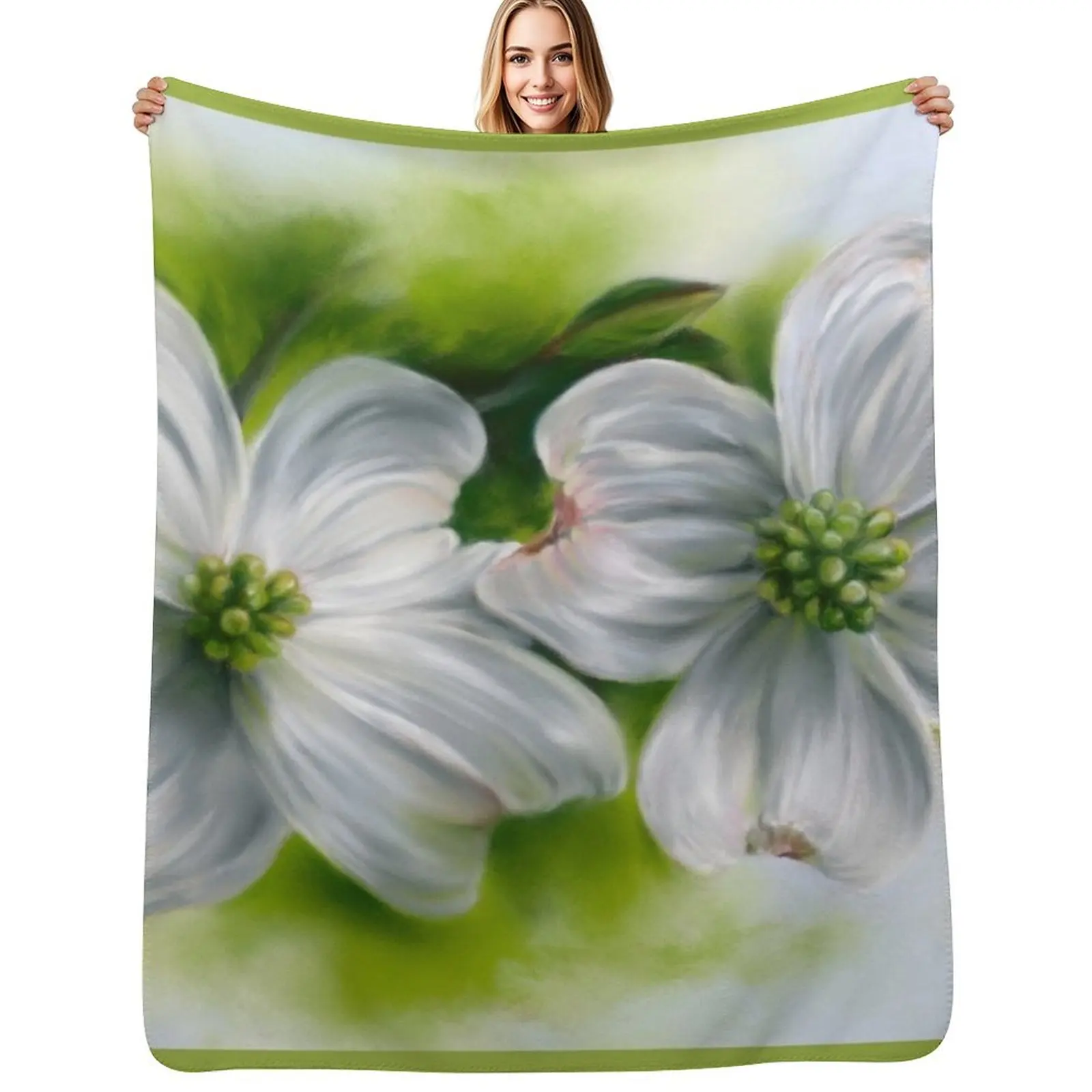 White Dogwood Pair in Spring Throw Blanket Blankets For Baby Large Shaggy manga heavy to sleep christmas decoration Blankets