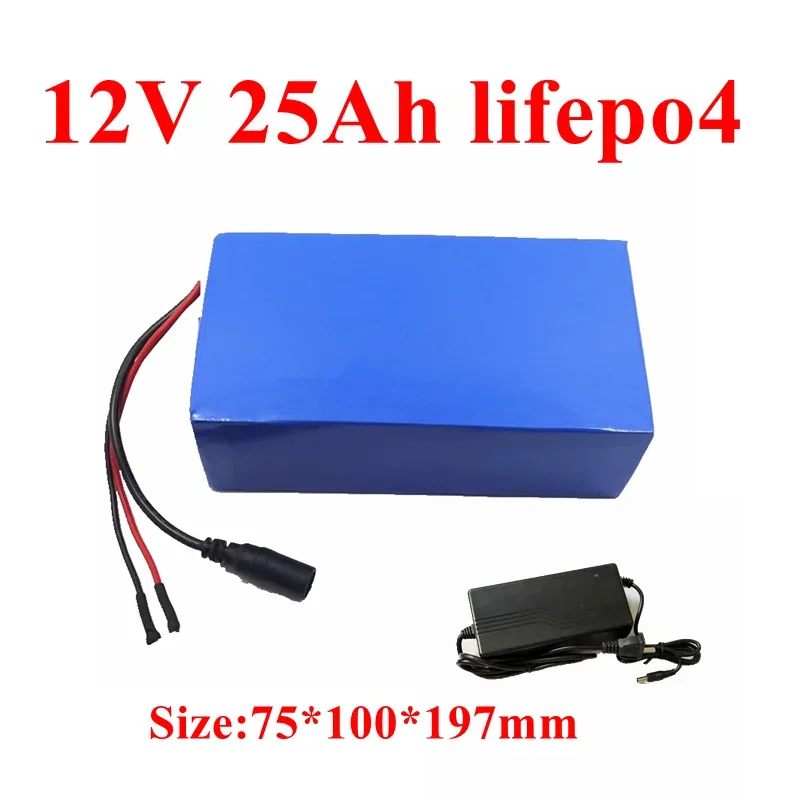 

12.8V 12V 25AH Lifepo4 lithium battery pack with BMS for 600W Fire control Pull monitor golf cart Children's toy car