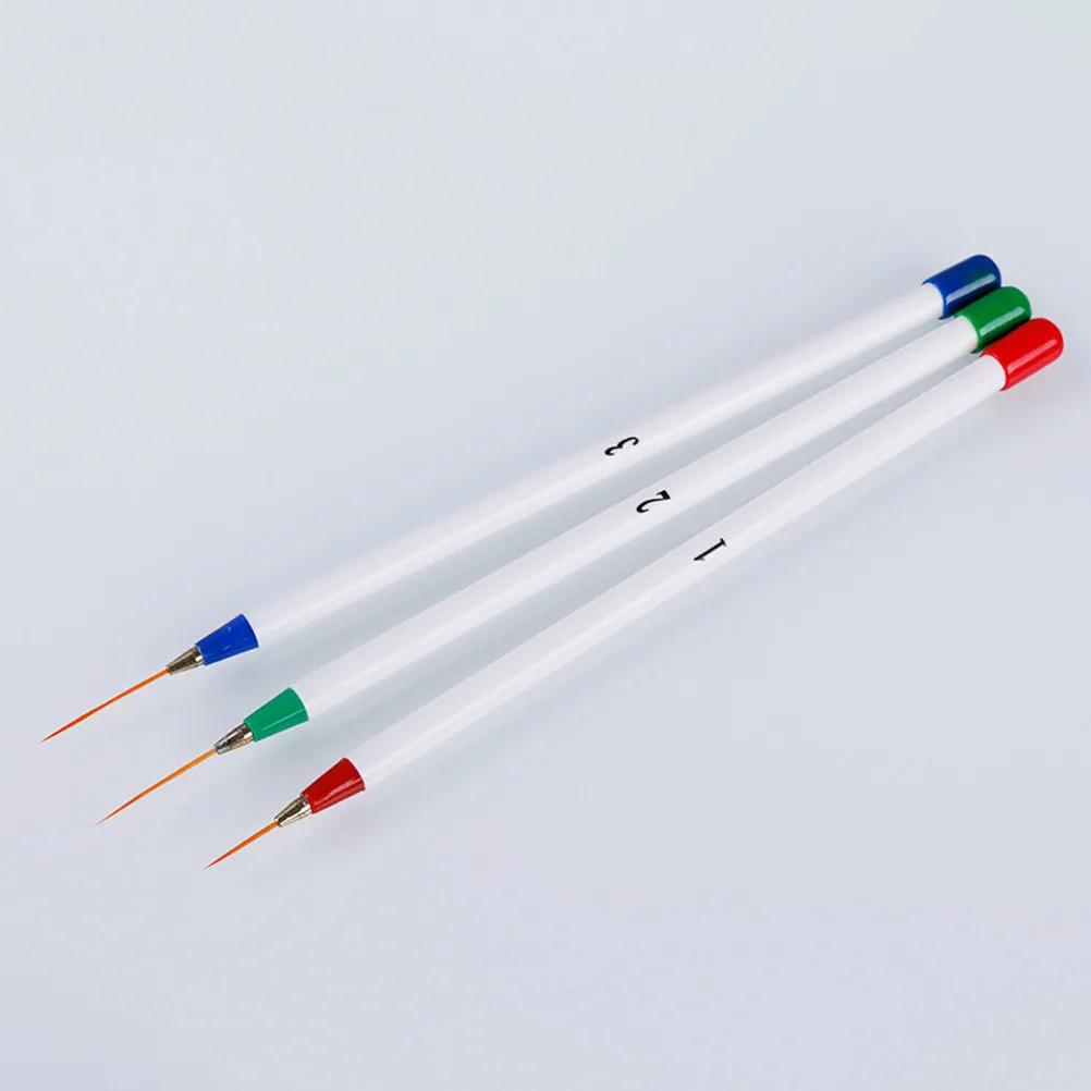 

3Pcs Engraving Pen Set Nail Art Brushes Lightweight for Fine Detail Drawing DIY Manicure Nail Art Supplies
