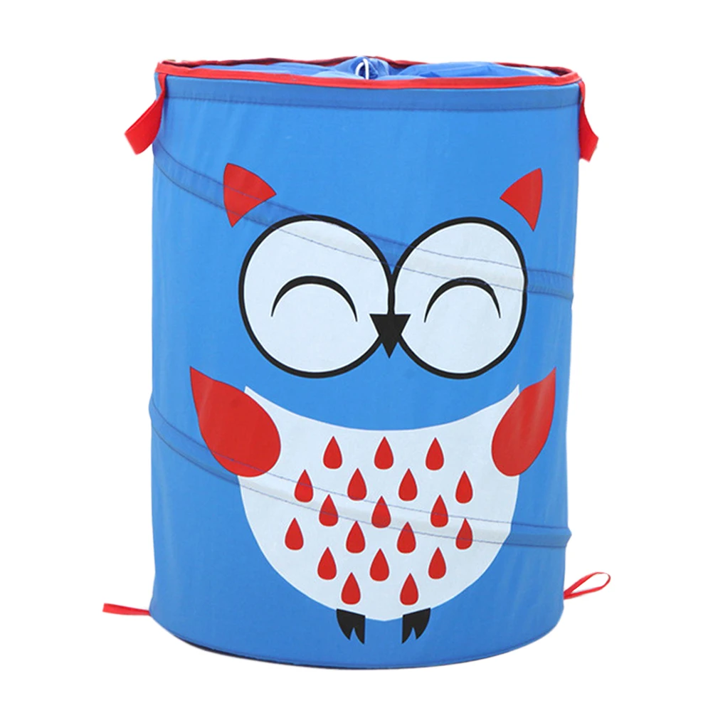 

Cartoon Owl Laundry Basket Foldable Hamper Large Capacity Storage Container Oxford Cloth Bedroom Bathroom Closet