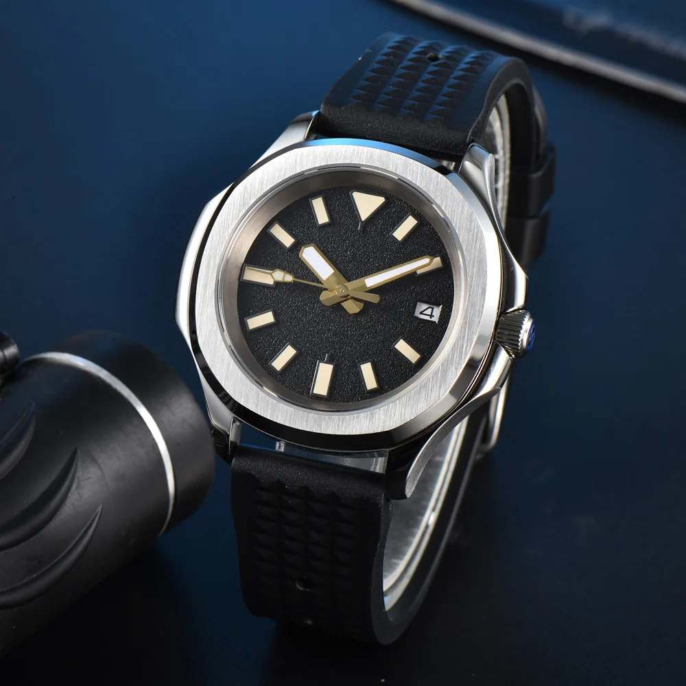 NH35 Automatic Mechanical Watch for Men Luxury Sport 42mm Frosted Dial Sapphire Crystal Date Luminous Waterproof Casual Watch