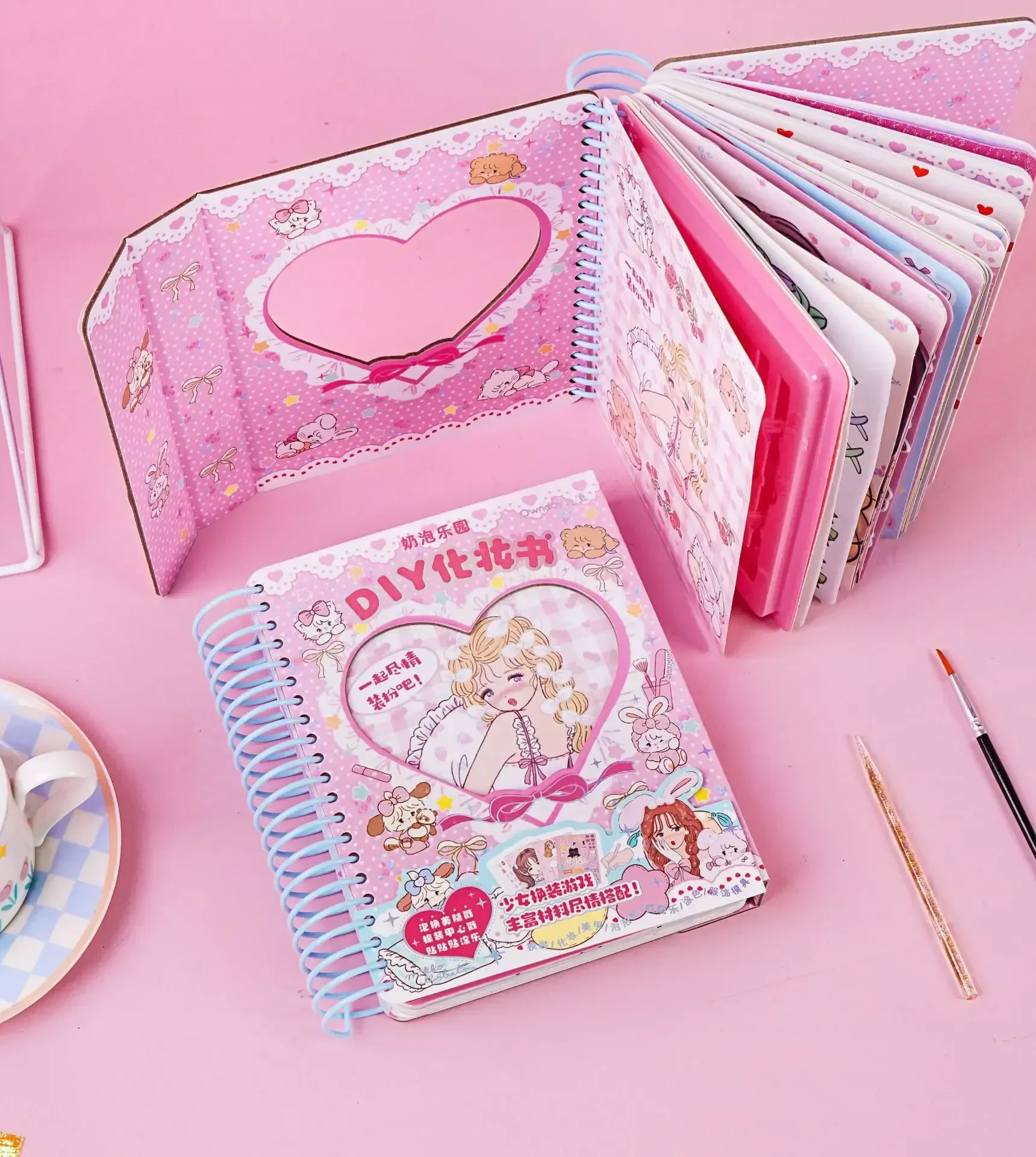 Wholesale Hot Mikko Diy Makeup Book Cute Cartoon Girl Coil Book Kawaii Memopad Portable Funny Books Gifts Prizes For Children