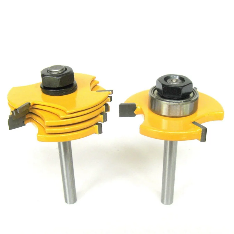 

A02F-16Pc 1/4Inch Shank Slot ,Assembly 12 Cutters & 4 Arbors Router Bit Set