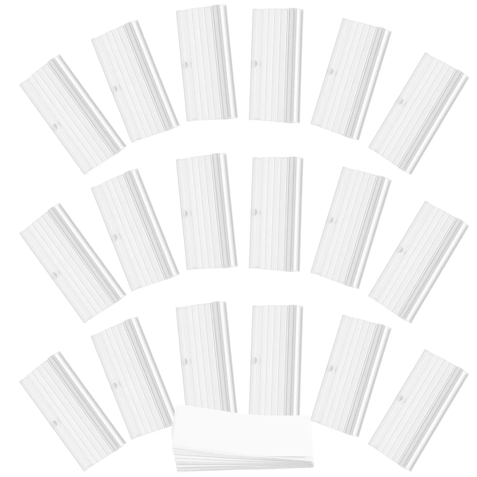 50pcs Label Holders Wire Shelf Accessories Price Tag Clips Merchandise Sign Display Stands Reusable Stable Light For