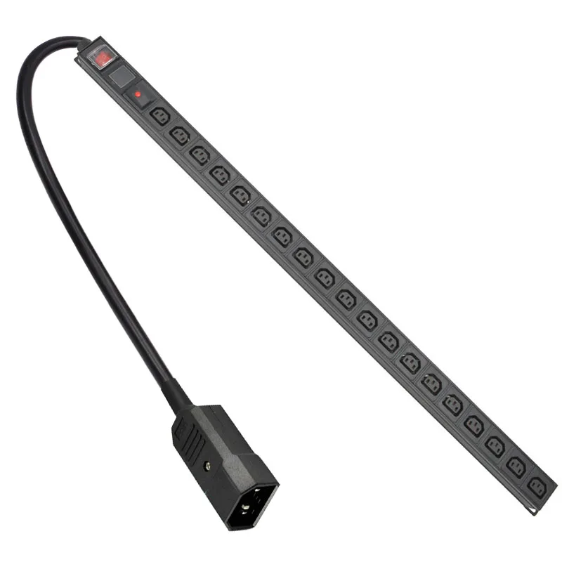 

PDU Power Strip Distribution Digital display ammeter C13 19 Way output socket 2m Extension Cord With overload protection