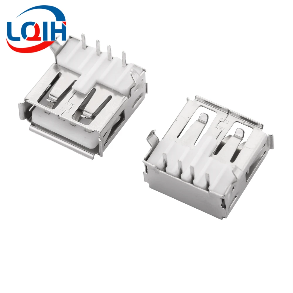 Hot Sale USB Typ A Standard Port Buchse Löt buchsen Stecker Leiterplatte Buchse Typ B 90 Grad horizontal gerade Einfügung Patch