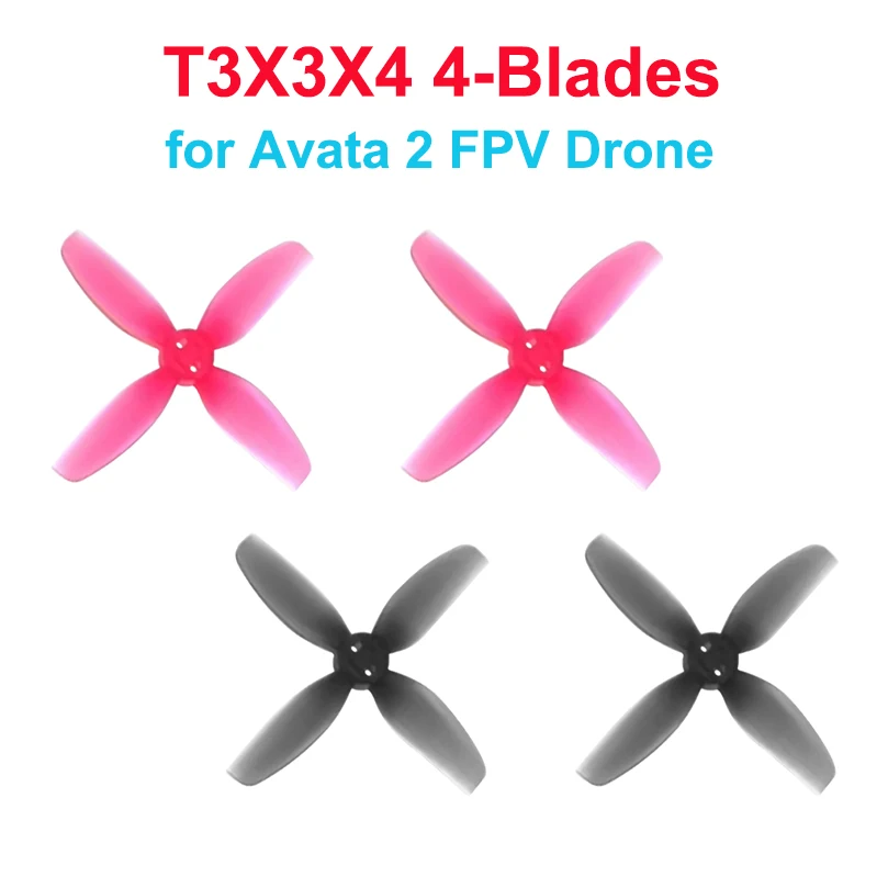

4 пары пропеллеров HQProp T3X3X4 T3X3.2X3 CW CCW для AVATA2, 4-лопастные и 3-лопастные, для радиоуправляемых FPV-дронов для гонок