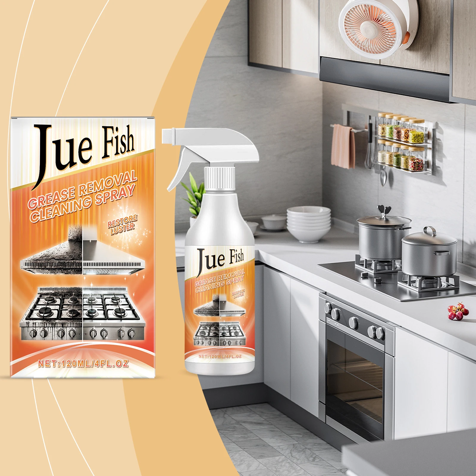 Degreasing Cleaning Spray Kitchen Multi-Purpose Countertop Oven Grease Remover Cleaning Spray